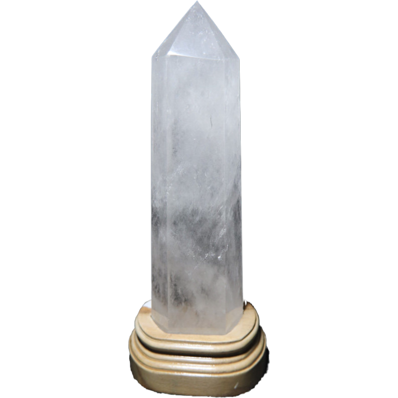 晶魁天然白水晶柱大块摆件镇宅挡煞六棱柱原石家居办公室礼品景石