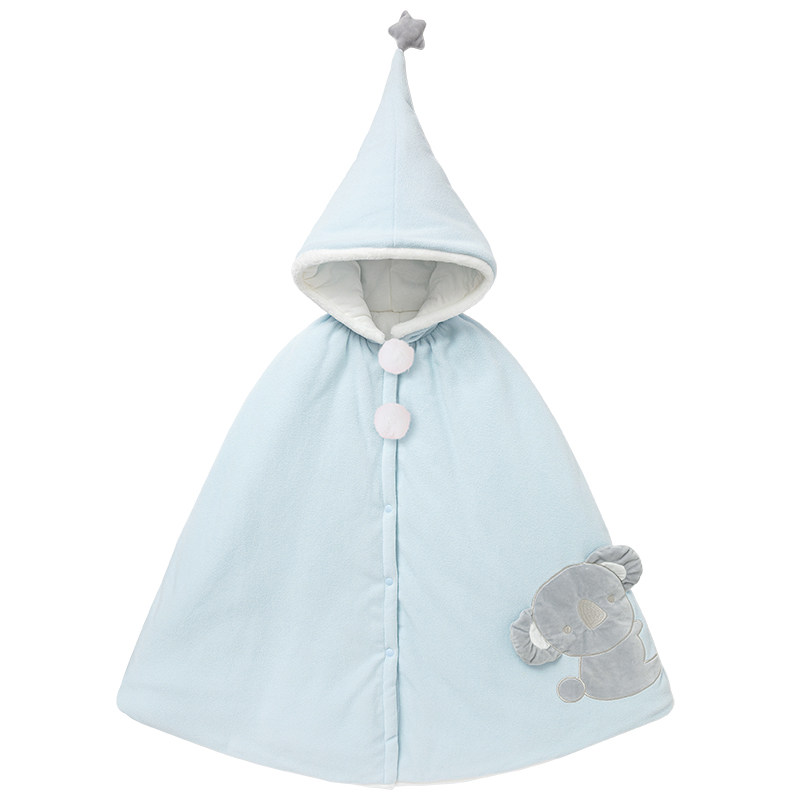 honeysky 婴儿斗篷冬季防风卡通披肩男童女宝宝夹棉保暖连帽披风