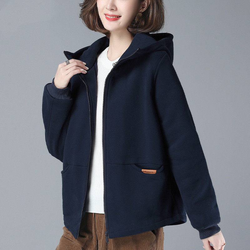 加绒卫衣女连帽加厚冬拉链短款 优惠券 | 爱比价妈妈