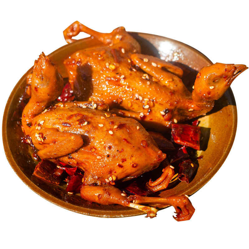 四川特产麻辣鹌鹑鸡香辣五香卤味即食冷吃休闲零食真空熟食小吃追