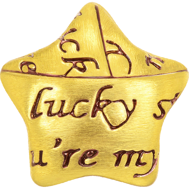 情人节礼物周生生黄金足金charme幸运星转运珠星星89564c硬金