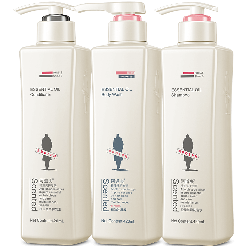 阿道夫洗发水护发素沐浴露洗护沐三件套