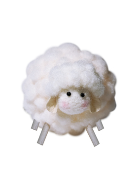 羊毛毡戳戳乐卧室情侣摆件生日礼物绵羊玩偶小夜灯手工diy材料包