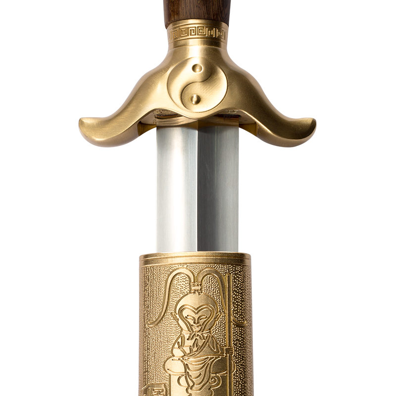 龙泉杨氏铜装不锈钢双手剑 武术太极八卦剑螳螂剑长剑软剑 未开刃