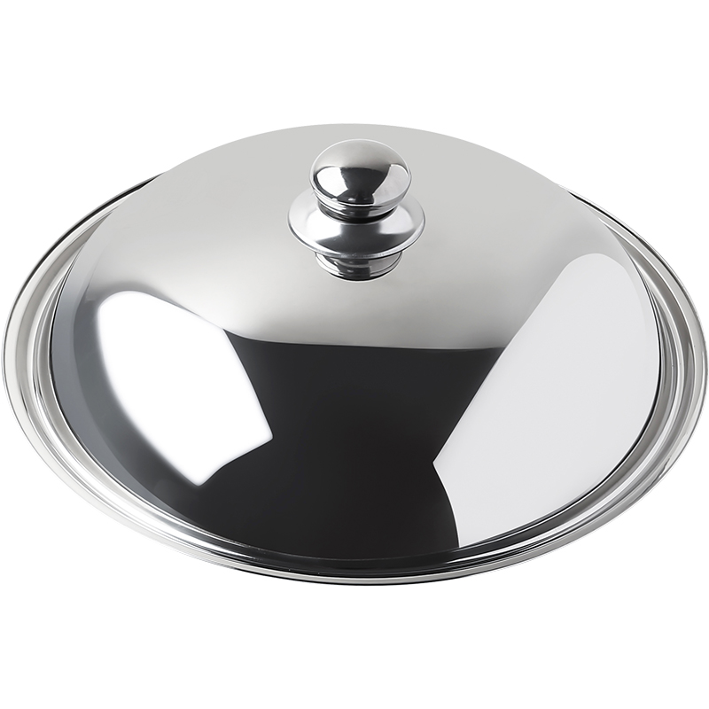 不锈钢锅盖32cm炒锅盖子家用加厚高盖大小通用火锅盖老式铁锅盖