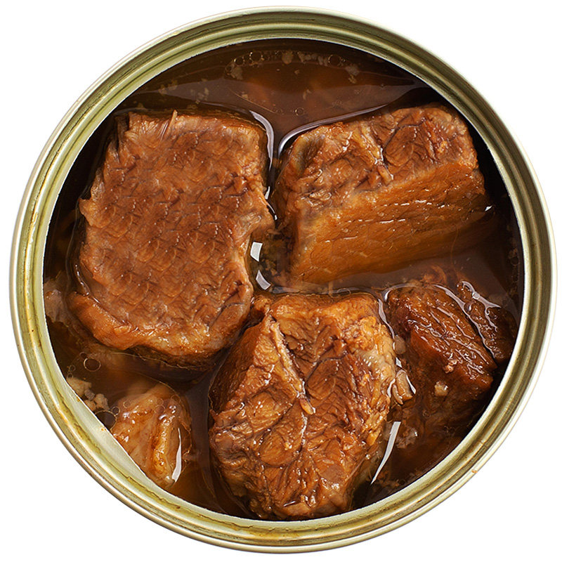 竹岛红烧牛肉罐头即食午餐肉制品宿舍户外速食熟食应急食品下饭菜