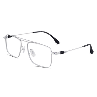 哆哪donna 男士潮流双梁方框眼镜框 情侣款时尚金属眼镜架