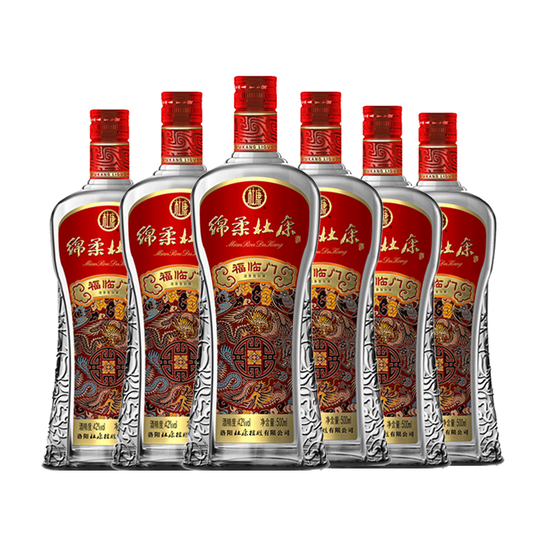 杜康绵柔杜康福临门42°500ml*6瓶整箱白酒 - 杜康酒类旗舰店
