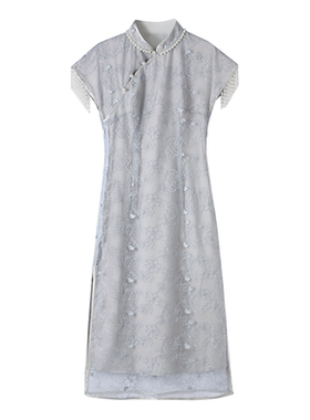 麓津自制《沧海遗珠》旗袍连衣裙子