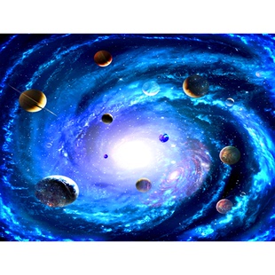 天花板装饰吊顶壁纸房顶墙贴画3d立体墙纸自粘防水大贴纸宇宙星空