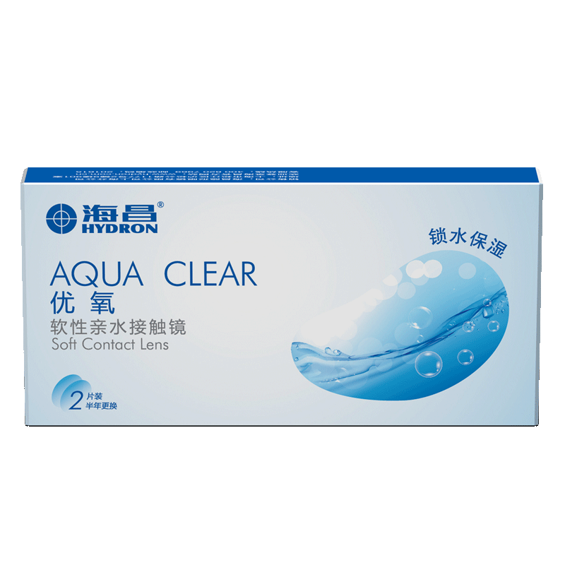 海俪恩隐形近视眼镜半年抛1片盒装氧眼舒眸透明透氧轻薄台湾原装_溜哦