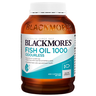 BLACKMORES澳佳宝无腥味鱼油omega3 400粒呵护心脑眼澳洲营养品