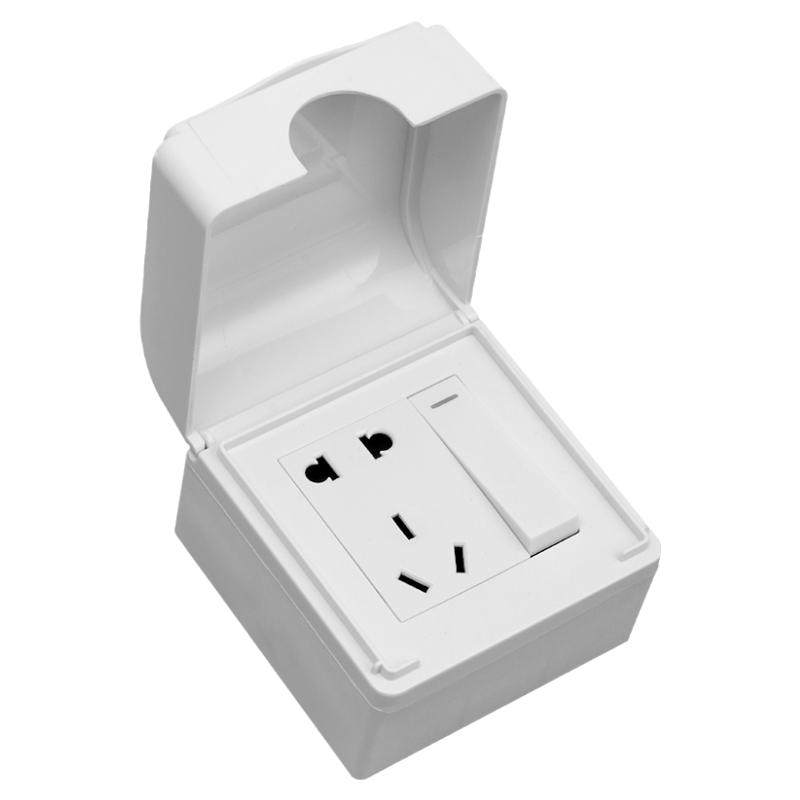 明装户外防水插座带防雨保护盖