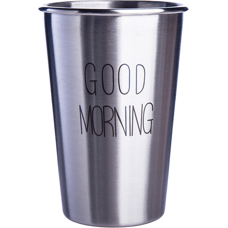 工业风不锈钢金属啤酒杯大号防摔杯子家用ins带盖北欧风马克水杯