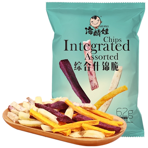 海麟娃综合蔬菜干紫薯脆红薯干脱水即食蔬菜脆混合装零食62g*1包