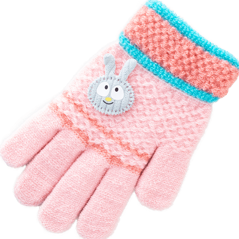 儿童手套半指冬季宝宝女孩可爱秋冬针织保暖小学生分指五指3岁男