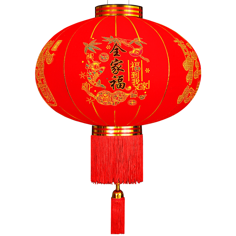 大红灯笼新年春节植绒灯笼挂饰乔迁户外阳台防水福字灯笼喜庆装饰