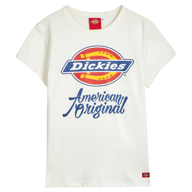 dickies短袖t恤男女半袖圆领宽松情侣装字母印花f迪克斯