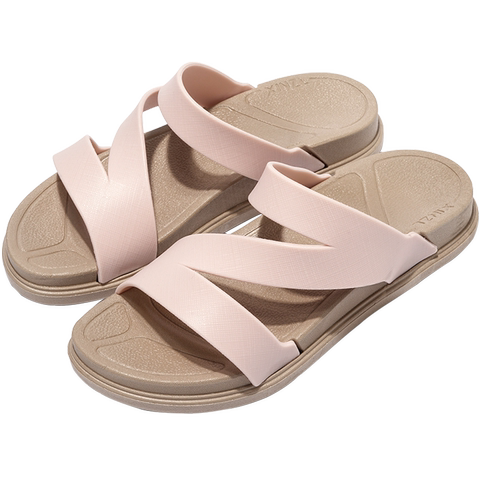 2019新款情侣时尚女士凉拖鞋女夏百搭厚底外穿平底外出一字沙滩鞋