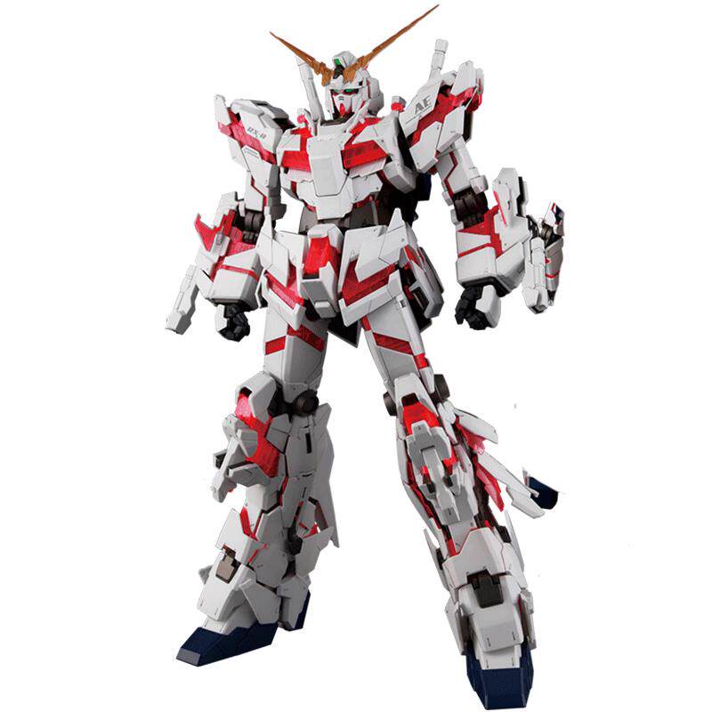 万代高达模型pg 1/60 rx-0 unicorn gundam红色独角兽敢达 带底座
