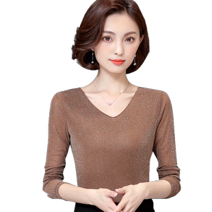 莫代尔打底衫女长袖2020年新款百搭网纱小衫春秋内搭薄款上衣t恤