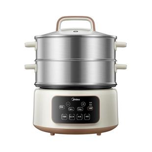 美的电蒸锅多功能火锅煮锅家用大容量预约蒸汽锅蒸菜蒸笼