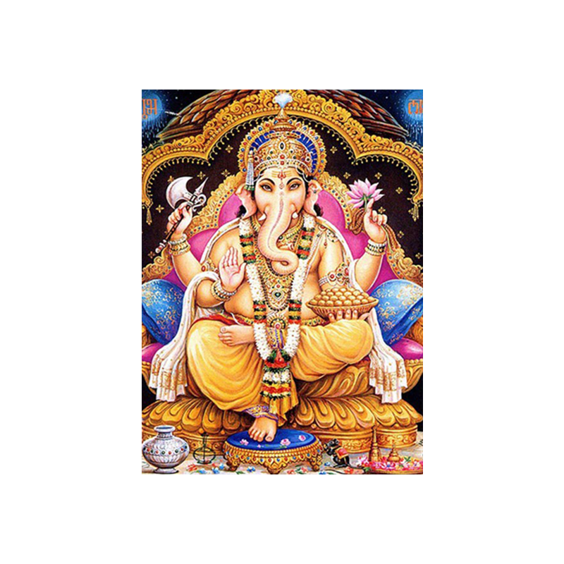 5d钻石画象鼻财神泰国佛教贴钻十字绣魔方钻圆钻满钻宗教客厅象神