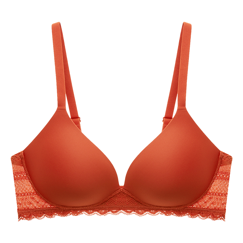 兰卓丽无钢圈内衣女士薄款包容三角杯法式性感蕾丝边聚拢舒适文胸