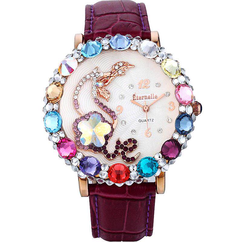 法国eternelle奥地利水晶腕表 欧美时尚配饰时装手表石英表送女友