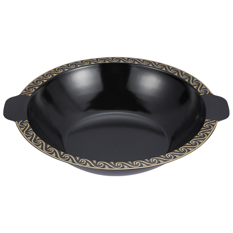 商用火锅锅具涮串串珐琅盆铸铁锅重庆四川鸳鸯子母三格电磁炉专用