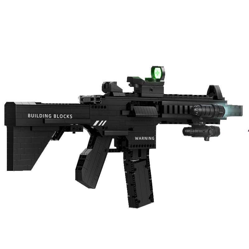 樂高积木拼装男孩子枪可射子弹ump45益智儿童m416模型9岁玩具礼物