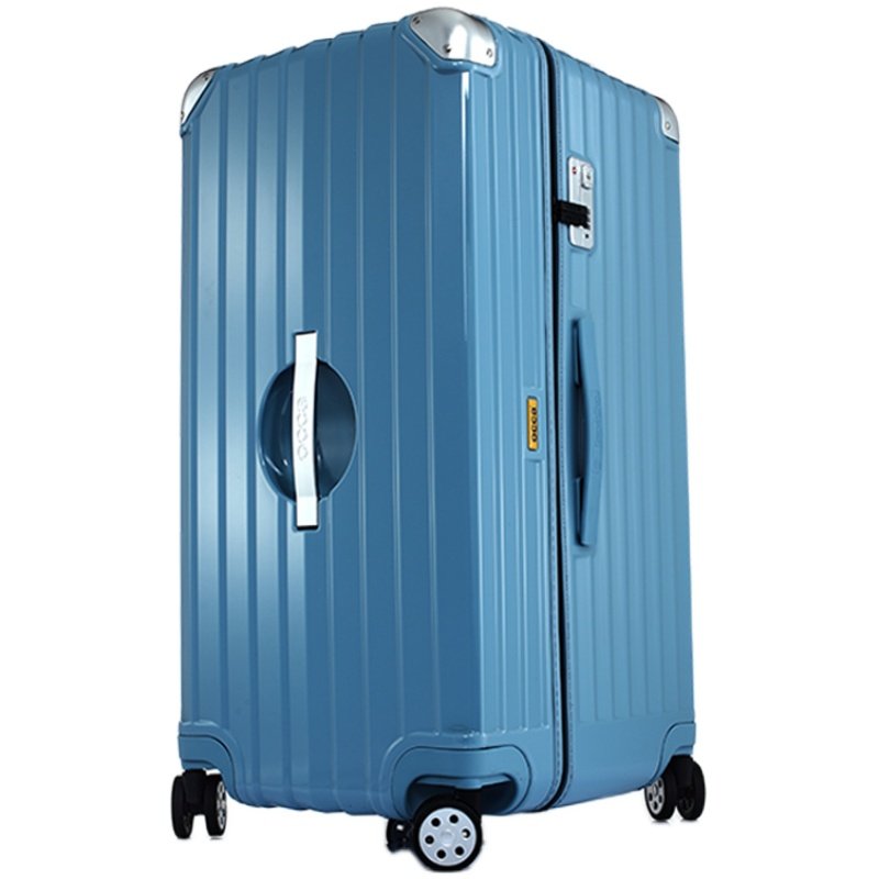 occa纯pc大容量拉链箱30寸出国行李箱全家多人出行冰晶蓝色旅行箱