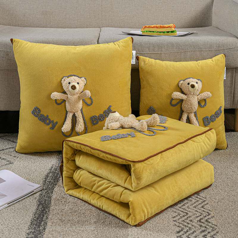 沙发靠垫抱枕上档次车内饰品摆件头汽车全棉被子两用高装大全简约