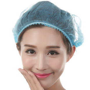 防静电帽子男女式蓝白色条纹带帽沿大工透气洁净防护无尘工作帽子