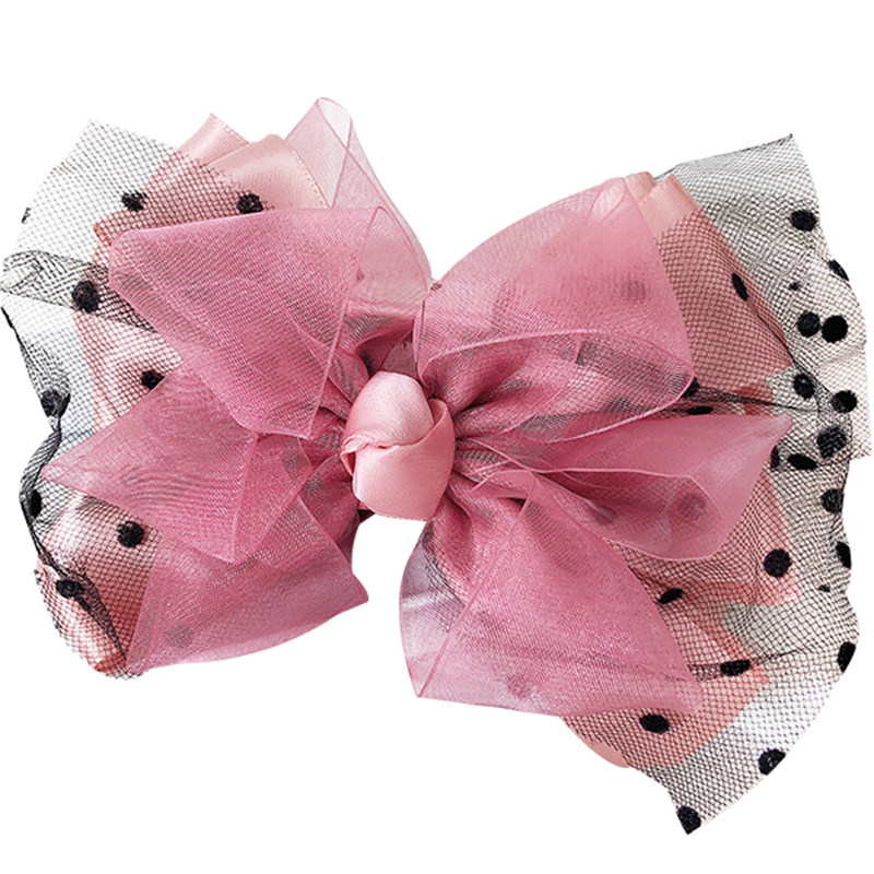 娟沙蕾丝夸张头花抓夹盘发发夹发卡布艺大花朵花夹子发抓头饰发饰