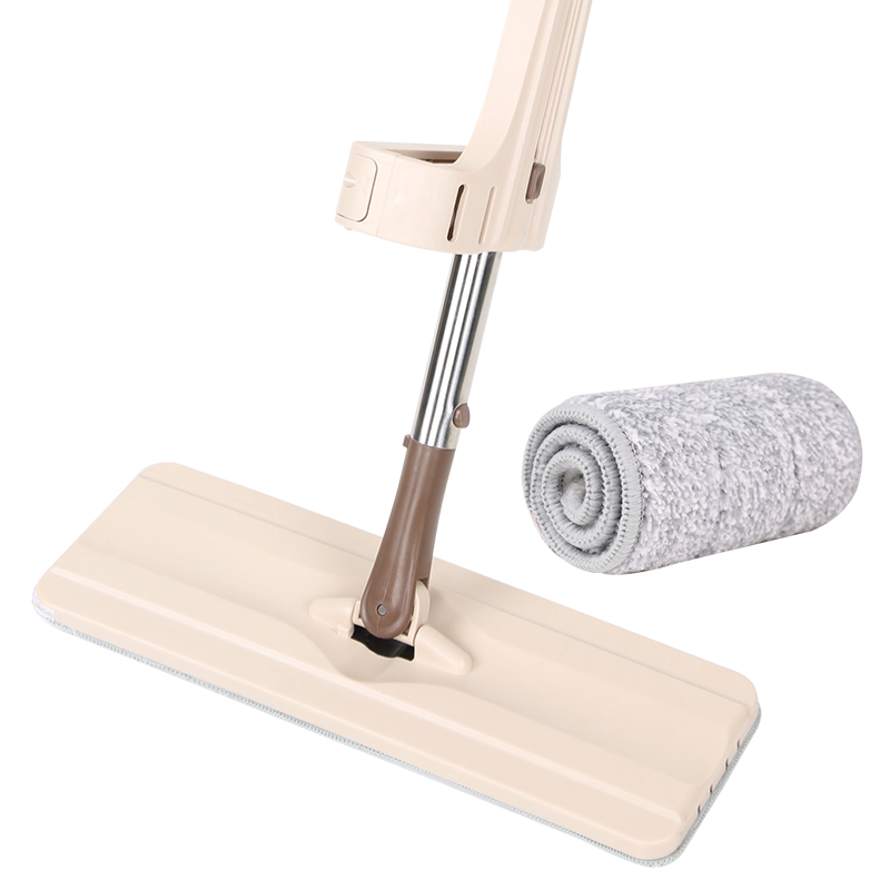 美丽雅免手洗平板拖把家用旋转拖大号懒人木地板挤水托把赠替换布