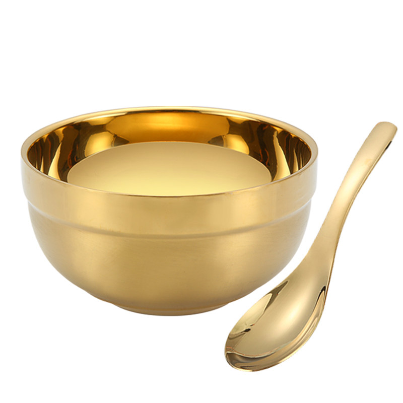 扣券_打折电子购物券红包免费领取 居家 个性金色碗家用金饭碗不锈钢