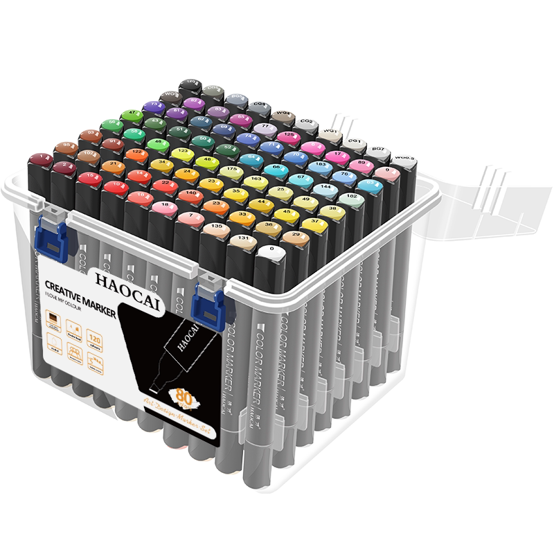 浩才七代马克笔套装touch正品36色动漫专用手绘设计水彩笔48色双头