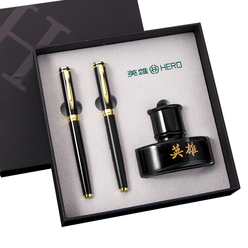 英雄钢笔6177成人男士送礼学生专用女士高档精致墨囊可替换练字美工