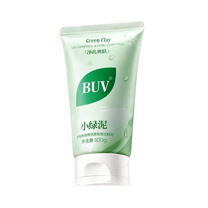 BUV小绿泥洗面奶氨基酸控油深层清洁去黑头毛孔清爽洁面乳男女士