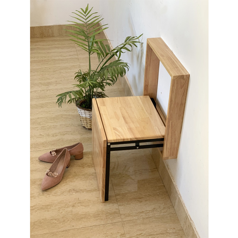 实木折叠换鞋凳超薄玄关换鞋凳穿鞋凳客厅过道换鞋凳