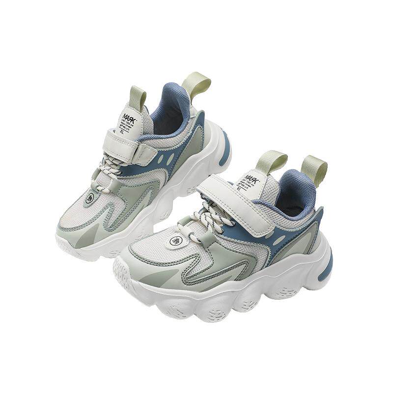 马克华菲男童鞋软底运动鞋21秋季新款儿童跑步鞋中大童透气老爹鞋