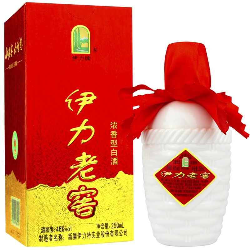 新疆伊力老窖46度伊力特伊犁伊利小老窖250ml10瓶浓香型纯粮白酒