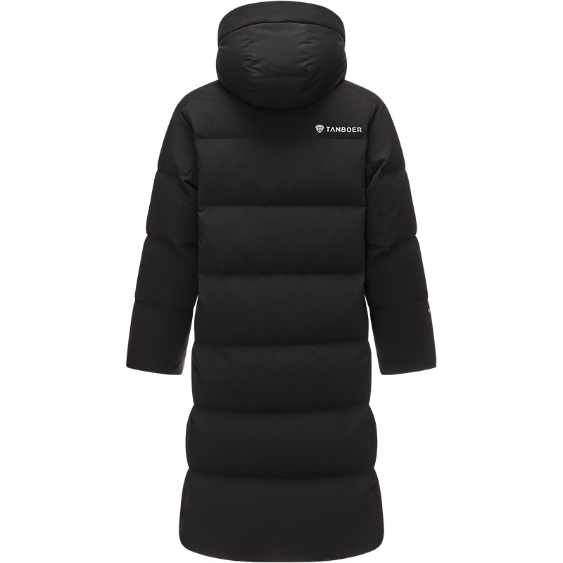 坦博尔25冬季新款男士羽绒服过膝长款舒适连帽防风保暖高品质外套