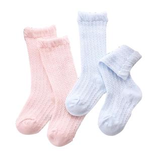 婴儿长筒袜过膝夏季薄款纯棉0-1岁3新生儿童宝宝夏天空调防蚊袜子