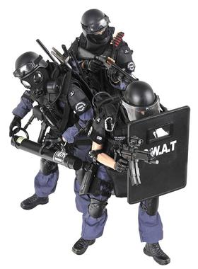 现货1/6兵人模型套装警察 swat特种士兵人偶 成人手办模型男礼物