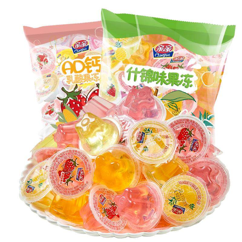 亲亲什锦水果冻360gad钙乳酸果冻布丁休闲食品健康儿童零食 9.9元