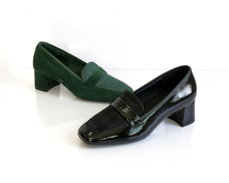 正品雅氏时尚女鞋2019秋冬新款5mj0舒适优雅英伦格调深口格子单鞋