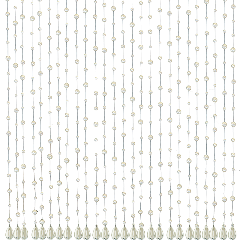 米家珠帘 大小珍珠 北欧风格珠帘 水珠帘装饰流苏半截珠帘珍珠帘