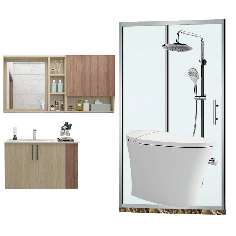 箭牌定制卫浴维娅系列现代简约家用浴室柜组合洗手盆柜镜柜套餐